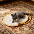 thumbnail image 3 of BZPIZ Summer Cat Dog Cooling Mat with Scratching Board Ice Silk Self Cool Pad for Small Medium Dogs & Cats, Pet Sleeping Pad for Indoor & Outdoor Floor, Car Seats, Washable & Non-Toxic Yellow, 3 of 6