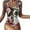Pink, variant on Women's One Piece Swimsuit Printed Lace Up Bathing Suit Swimmwear Swimsuits