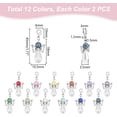 thumbnail image 2 of Plastic Pearl & Acrylic Pendant Decoration with Alloy Lobster Claw Clasps Angel Mixed Color 45mm 24pcs/set, 2 of 6