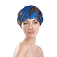 thumbnail image 3 of Easygdp Colorful Coral Reef Shower Caps for Women, Double Waterproof Layers Shower Cap, Quick Drying Bath Hair Cap Reusable, 3 of 9