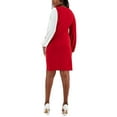 thumbnail image 2 of Women's Quinn Colorblocked Split-Sleeve Dress Crimson/Cream 2XL, 2 of 2