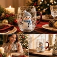 thumbnail image 4 of Christmas Themed Glass Mug with Handle, Christmas Motif Glass Coffee Cup, Santa Reindeer Christmas Tree Snowman Embossed Holiday Drinking Glass, Thickened Clear Glass Festive Winter Beverage Mug, 4 of 8