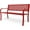 Red, variant on HUANG 50" Metal Outdoor Bench with Floral Back, 800 LB Capacity, Pink