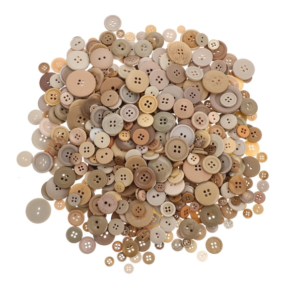 ELAYARD Beige Resin Sewing Buttons for Crafts, Ideal for Clothing, Accessories, Home Decor, and Various Multi-Purpose Projects