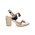 thumbnail image 2 of Liliana DI21 Women Metallic Open Toe Slingback Block Heel City Sandal, 2 of 5
