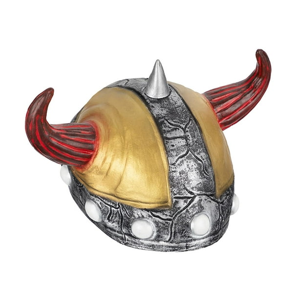 Casco vikingo, accesorios divertidos para adultos, ideal para fiestas, disfraces y cosplay. 40012