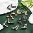 thumbnail image 6 of 12pcs Metal Book Corner Protector 6 Styles Vintage Box Edge Cover Guard Edge Cover Angle Protector Triangle Decorative Trim Albums Menus Folder for Scrapbooks Notebooks Jewelry Case Furniture, 6 of 8