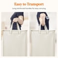 thumbnail image 3 of Cesto de ropa Lifewit, 65 L, delgado, con tapa, blanco, 1 paquete, 3 of 9