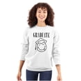 thumbnail image 3 of Graduate 90s Throwback Graduation Unisex Plus Fleece Graphic Sweatshirt Brisco Brands 3X, 3 of 5