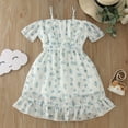 thumbnail image 6 of Fsqjgq Baby Girl Clothes Girls Dress Size 8 Fashion 19 Month Girl Clothes White Children Dress Girls Summer Suspender Floral Flanged Small Fresh Frilly Beach Dress Fashion 120, 6 of 6
