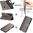 thumbnail image 3 of MKEUDQ-for iPhone SE 2022/SE 2020/iPhone 8/7 Wallet case, Flip Folio Cover with Stand Feature for Women Men, PU Leather Phone Case Fit for iPhone 8/7/SE2/SE3 [Gray-Cube], 3 of 3