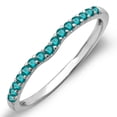 thumbnail image 1 of Dazzlingrock Collection 0.25 Carat (ctw) 18K Round Blue Diamond Anniversary Wedding Matching Band 1/4 CT, White Gold, Size 8, 1 of 1
