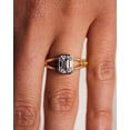 thumbnail image 4 of SOLITAIRE JEWELS 1.6CT Emerald Cut Bezel Setting Split Shank Style Moissanite Diamond Engagement Ring for Women, 14k Yellow Gold Solitaire Ring, 4 of 7