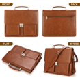 thumbnail image 3 of Classic PU Leather Briefcase for Men - Professional Business Messenger Bag, 3 of 6