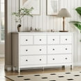 thumbnail image 4 of 8 Drawer Dresser, Akaber 55" Modern White Dressers, Wooden Wide Dresser for Bedroom, Living Room, Chest of Drawers, White, 4 of 6