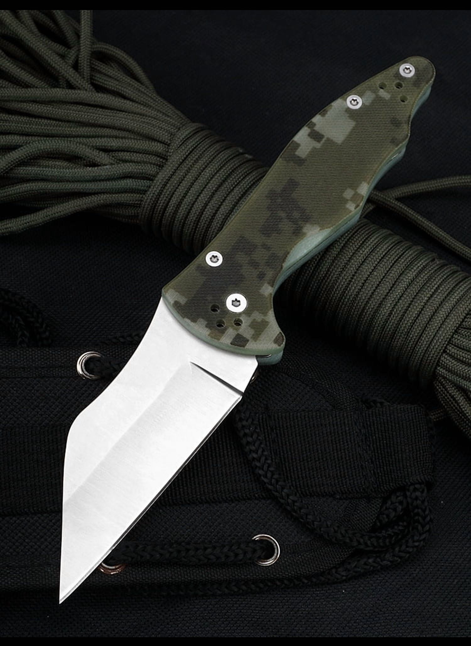 Tactical Survival Hunting Camping Pocket Folding Knife, Blade G10 Handle knives Outdoor EDC Tool