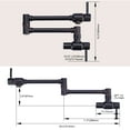 thumbnail image 3 of WOWOW Brass Wall Mounted Pot Filler Faucet with Double Joint Swing Arms, Commercial Kitchen Pot Faucet in Oil Rubbed Bronze, 3 of 6