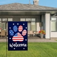 thumbnail image 3 of Amhnf American Flag Paw Print Welcome Garden Flag For Home Outdoor Garden Yard Decor 12x18 inch, 3 of 5