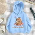 thumbnail image 2 of Byoo Girls Hoodie Cartoon Capybara Print Casual Hooded Sweatshirt Fall Pullover, 2 of 4