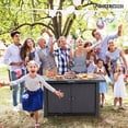 thumbnail image 6 of 44 Inch Propane Fire Pit Table, 50000BTU Rectangle Fire Table with Double-Sided Cover, Separate Storage Space, S/late Tabletop&Hidden Ignition, Companion for Your Garden(Double Door), 6 of 10