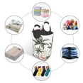 thumbnail image 5 of Bingfone Flamingo Palm Trees Laundry Hamper,Large Canvas Fabric Lightweight Storage Basket Toy Organizer Dirty Clothes Collapsible, 5 of 6