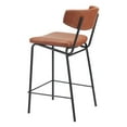 thumbnail image 5 of Charon Counter Stool Vintage Brown Counter Stool, Modern Style, Plush and durable faux leather fabric, Plywood, Indoor Bar, 5 of 5