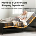 thumbnail image 3 of Paproos Adjustable Bed Frame with Wireless Control, Metal Electric Bed Frame with Massage Head & Foot Incline, USB Ports, LED Night Light, Power Adjustable Bed Base with 4 Adjustable Legs, Twin-XL, 3 of 9