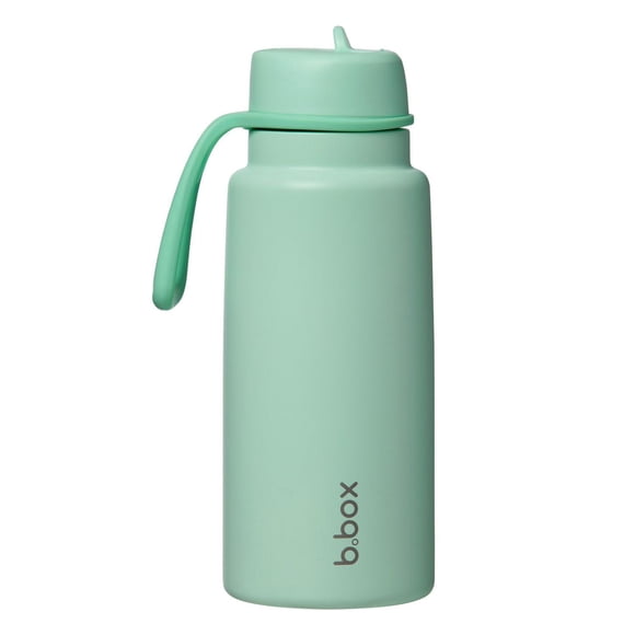 b.box - 34oz Insulated Flip Top Drink Tumbler with Straw Large and Durable Water Bottle for Teens & Adults Travel Water Bottle Triple Layer Insulation BPA Free 34oz
