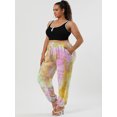 thumbnail image 4 of Pantalones de chándal cintucon cordón de talgrande color de contraste pamujer Multicolor L, 4 of 6