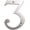 Silver, variant on Deltana Rn4-3 4" Solid Brass Traditional House Number - Nickel