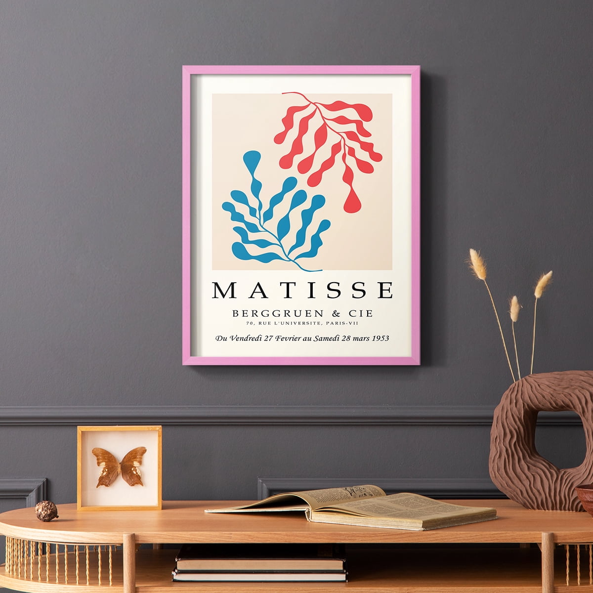 Matisse CCCXXVI in Pink Solid Wood 16 x 20 Framed Print