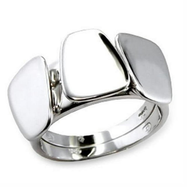 Bague en Laiton Rhodié Sans Pierre&44; Taille 6