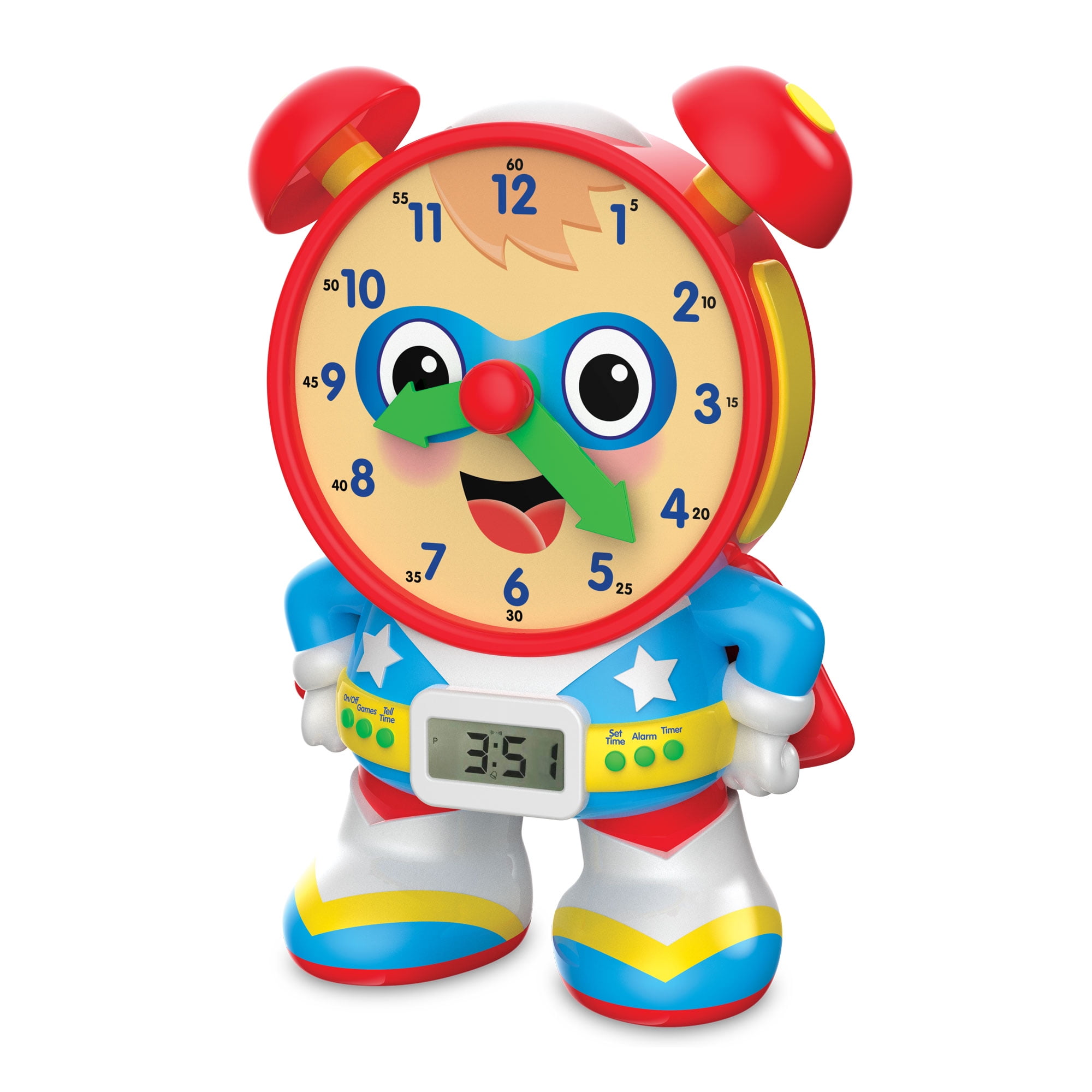 Kids Eductional Foam Clock Learn To Tell Time Early Learning Toys Creative Play 
