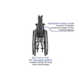 thumbnail image 6 of Invacare Tracer (SX5) Wheelchair with Full Length Arms and Hemi Footrests with Heel Loops (18" Seat), 6 of 6