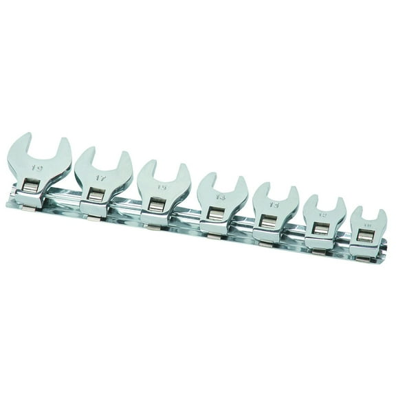 7 Pc 3/8 in. Metric Crowfoot Wrench Set