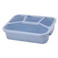 thumbnail image 1 of 4-Grids Lunch Box Sungle Layer Multi-colors Box with Compartments Rectangular Food Container Fresh-keeping Plastic Storage Case Household Office Blue, 1 of 7