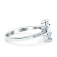 thumbnail image 2 of Simulated Cubic Zirconia Size-5 Marquise Solitaire Accent Dazzling Wedding Engagement Ring 925 Sterling Silver, 2 of 7