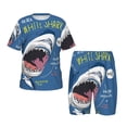 thumbnail image 1 of Fotbe Great White Shark Pijama Estampada de 2 Piezas para Niños – Ropa de Dormir de Manga Corta Cómoda para Niños y Niñas, Camiseta y Shorts de Algodón-Large, 1 of 6