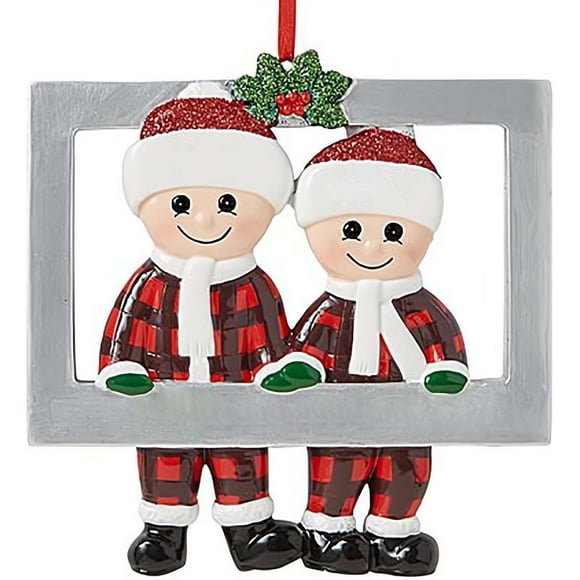 ZOUSSIQI Family Christmas Ornament, Personalized Christmas Ornament 2024 Christmas Tree Ornament Resin Photo Frame Christmas Ornament Christmas DIY Name Hanging Pendant CA919-66165