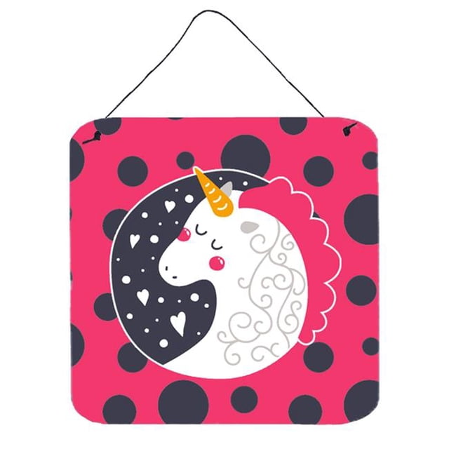 Unicorn Pink Polkadots Wall or Door Hanging Prints