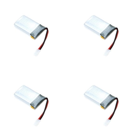 HobbyFlip Battery 3.7v 360mah 25c LiPo 360mAh37v Compatible with RC Drone 4 Pack