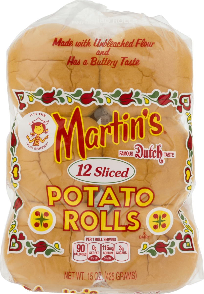 Martin's Sliced Potato Rolls- 12 pk 15 oz (2 bags) - Walmart.com