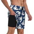 thumbnail image 2 of Sigee Shark Print Mens Swim Trunks with Compression Liner Quick Dry Swim Stretch Beach Shorts with Pockets,S-3XL, 2 of 7