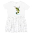 thumbnail image 3 of Inktastic Leaping Bass Fish Girls Toddler Dress, 3 of 5