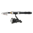 thumbnail image 2 of Fishing Rod Reel Combo Full Kit 1.5m Telescopic Fishing Rod Reel Set with Hooks Soft Lures Barrel Swivels Storage Bag, 2 of 7