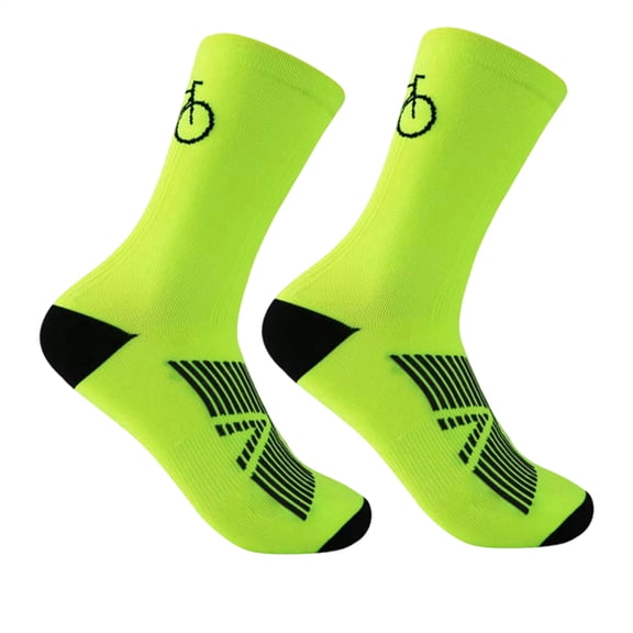 Yopmin Bike Socks Mens Cycling Sweat-Wicking Breathable Adult Mid Calf Athletic Biker Socks for Running Fitness
