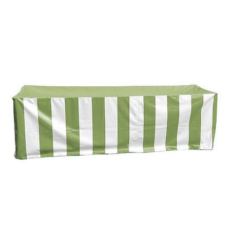 

TentandTable Vinyl Banquet Table Cover 8 ft Green and White