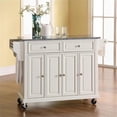 thumbnail image 2 of Crosley Furniture Wood/Solid Granite Kitchen Cart in White/Gray, 2 of 7