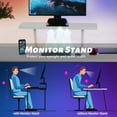 thumbnail image 5 of YRLLENSDAN Adjustable Feet L Shaped Gaming Desk with Monitor Stand, White, 5 of 7