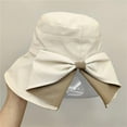 thumbnail image 7 of Womens Wide Brim Sun Hats UPF50+ UV Packable Beach Hat Summer Bow Decoration Bucket Cap for Travel, 7 of 7